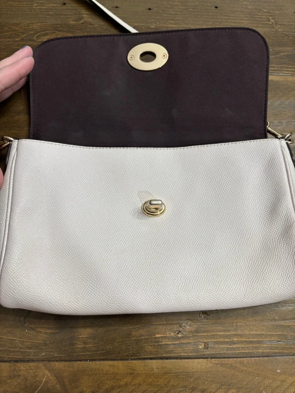 Coach Ruby Crossbody Bag in Cream Crossgrain Leather